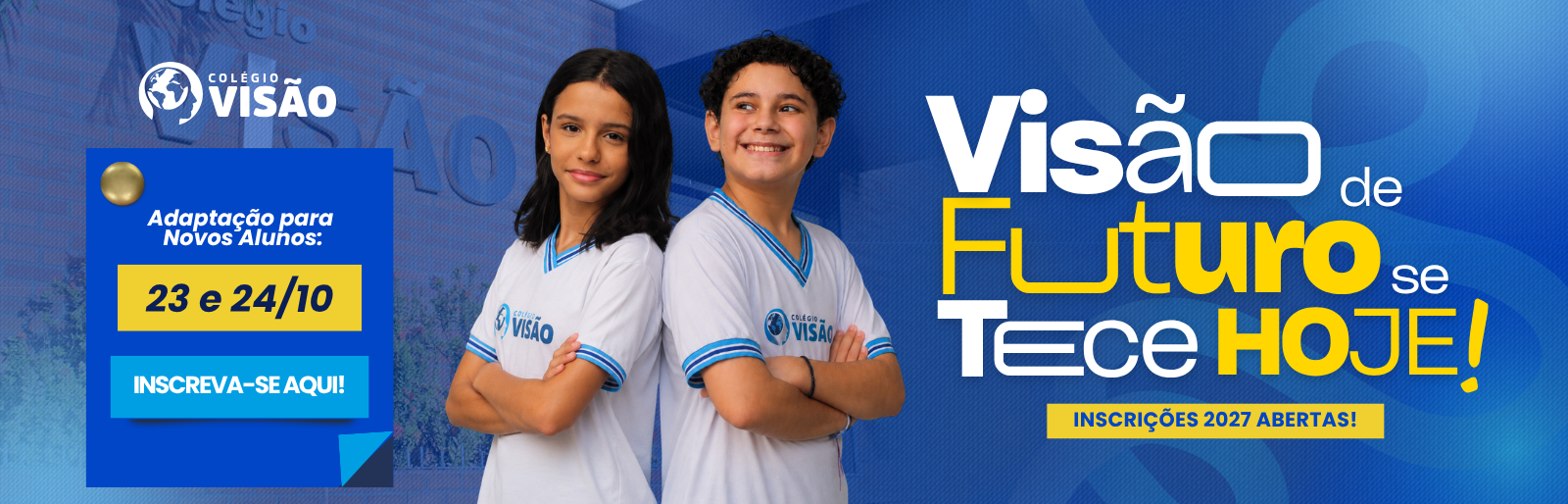 Colégio Visão Recife | Escola em Recife | Colégio Recife | Banner ADAPTAÇÃO 2026/27 – Outubro